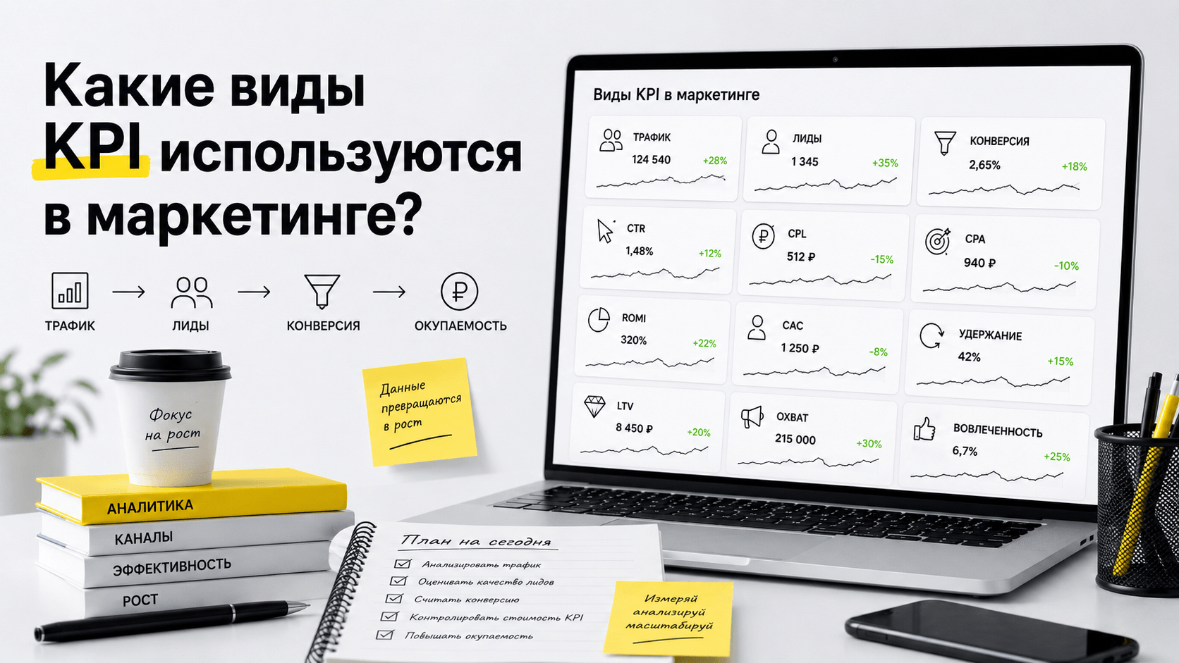Виды KPI в маркетинге