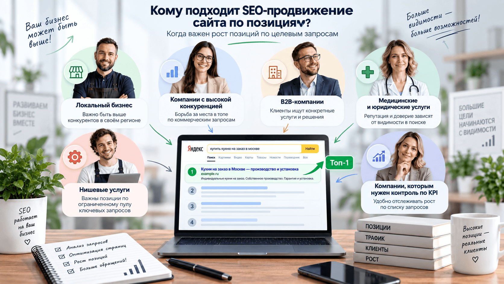 Кому подходит SEO-продвижение сайта по позициям? Кому подходит SEO-продвижение сайта по позициям?