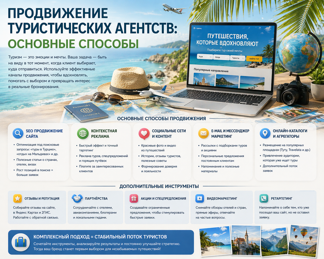 Продвижение туристических агентств: основные способы