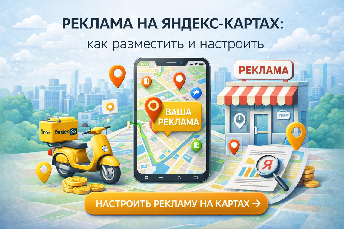 Реклама на Яндекс-Картах: как разместить и настроить