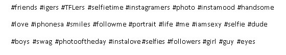 Tags Instagram