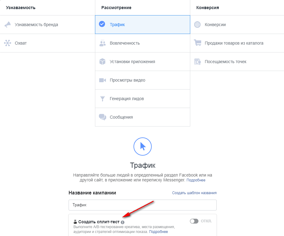 A/B-тестирование объявлений на этапе создания кампаний