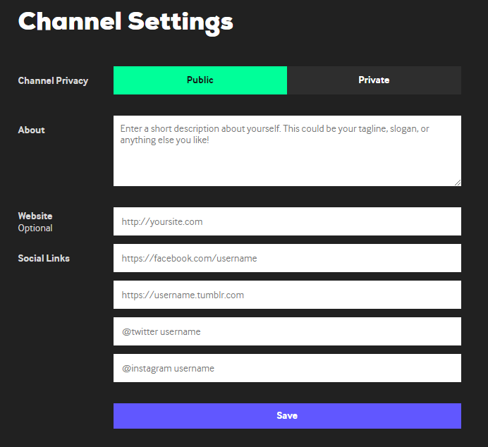 Какую дополнительные данные указать при регистрации на giphy.com